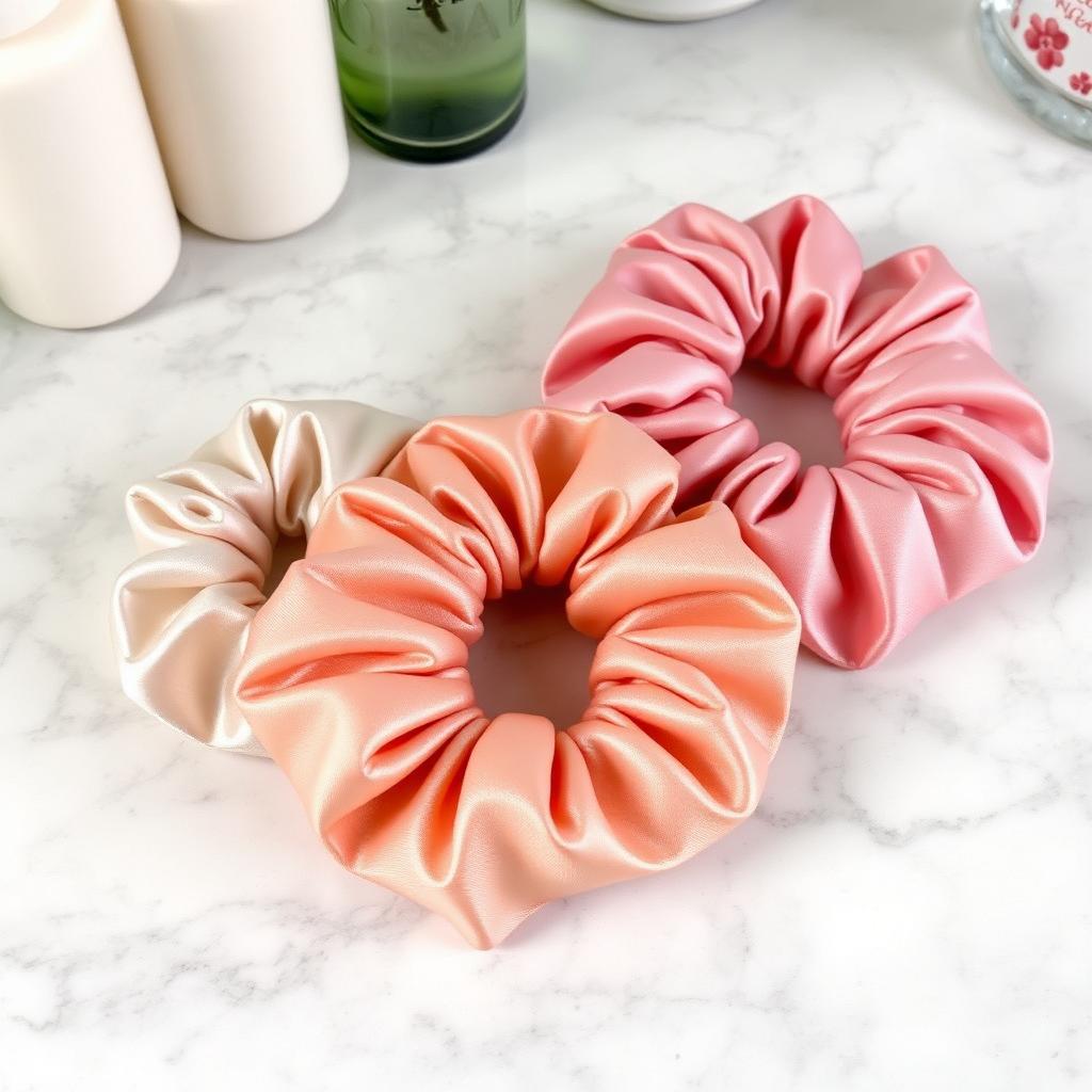 Silk Scrunchie Trio