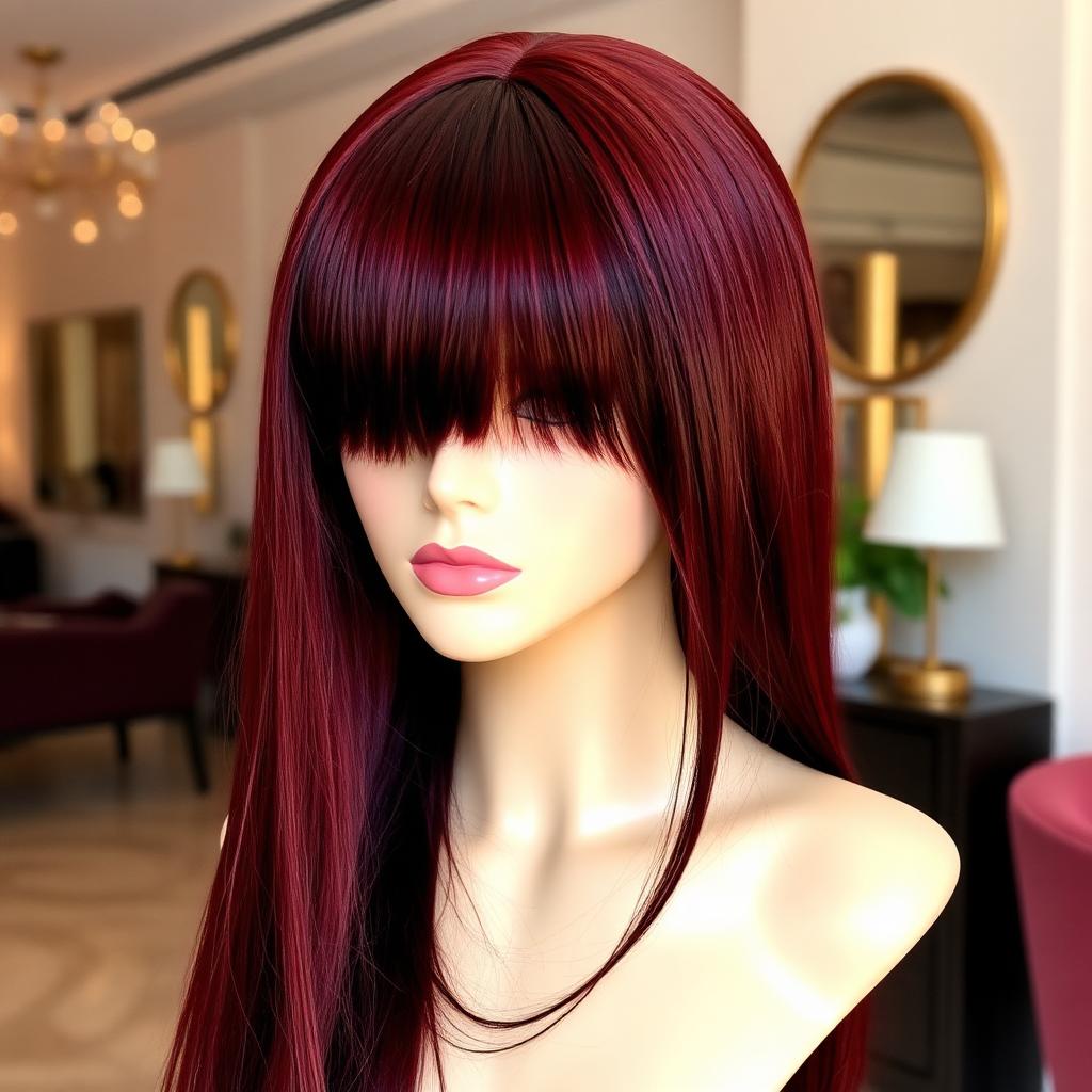 Burgundy Silk Straight