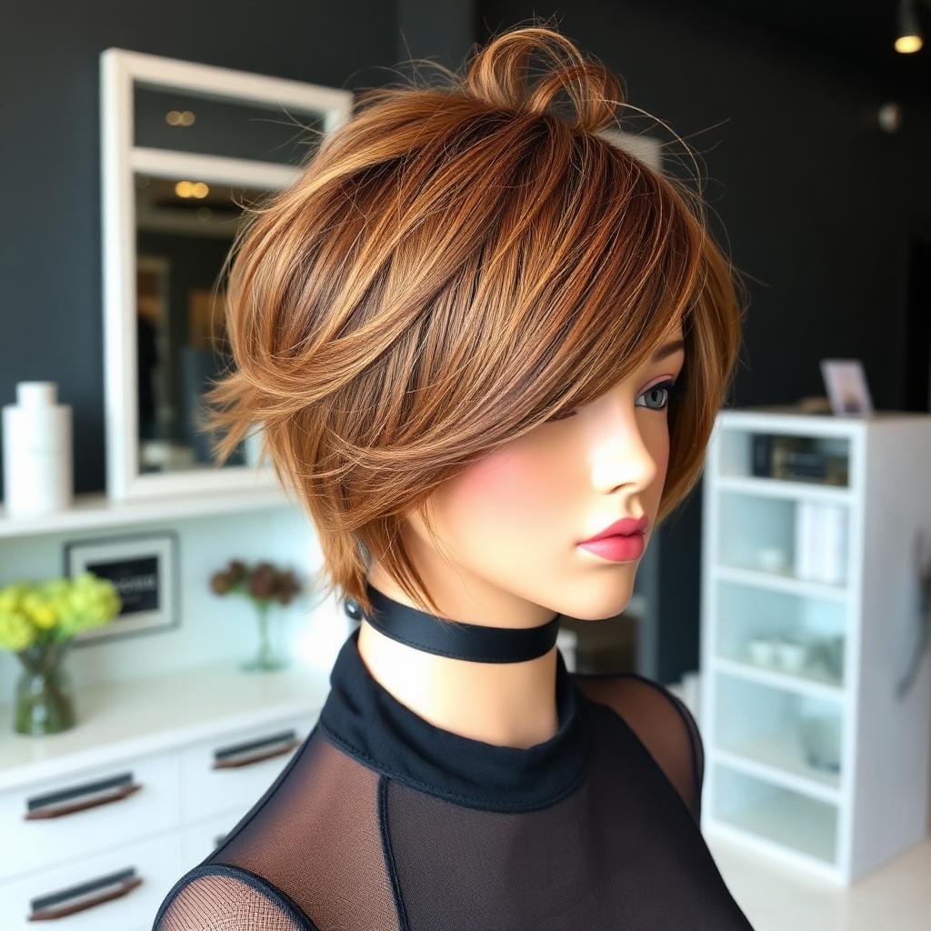 Caramel Pixie Cut